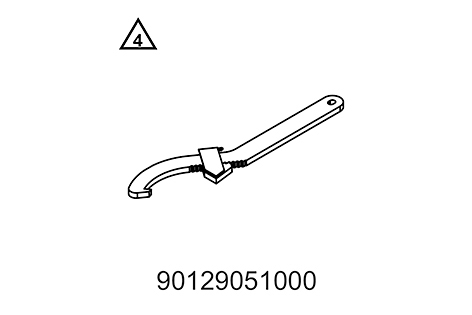Llave para tuercas ranuradas